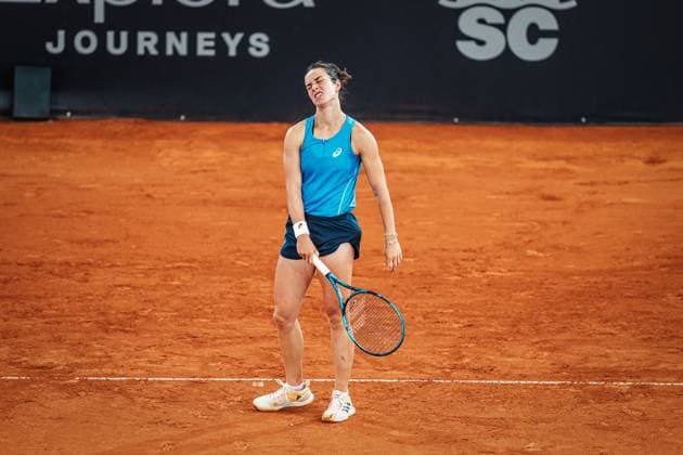 Tennis Frauen MSC Hamburg Ladies Open WTA, Tennis Damen 250 Lois Boisson (FRA) vs. Tamara Korpatsch (GER) 16.07.2025 Lois Boisson ärgert sich Hamburg Tennisstadion am Rothenbaum Hamburg Deutschland