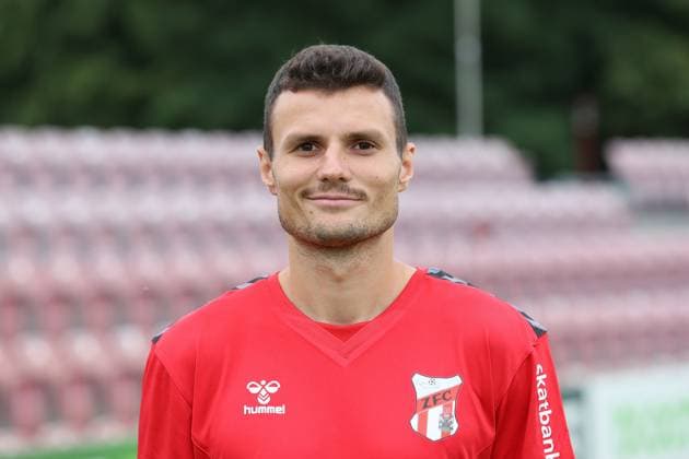 Fußball, RL Nordost, ZFC Meuselwitz, Porträttermin 2025 2026 Männer Fußball Fussball Saison 2025 26 16.07.2025 Bluechip Arena Meuselwitz ZFC Meuselwitz - Portrait Fabian Raithel Meuselwitz Thueringen Germany