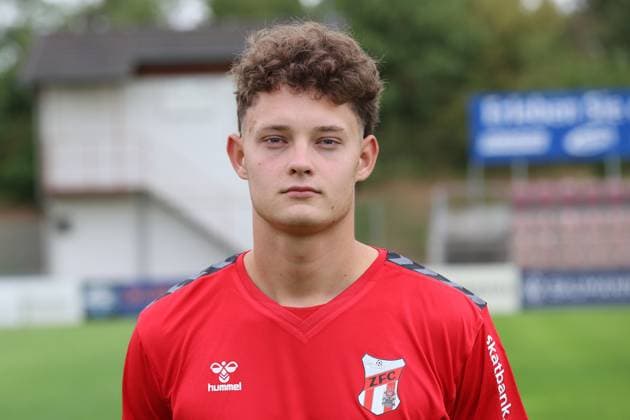 Fußball, RL Nordost, ZFC Meuselwitz, Porträttermin 2025 2026 Männer Fußball Fussball Saison 2025 26 16.07.2025 Bluechip Arena Meuselwitz ZFC Meuselwitz - Portrait Ben Keßler Meuselwitz Thueringen Germany