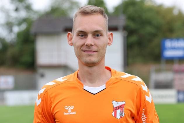 Fußball, RL Nordost, ZFC Meuselwitz, Porträttermin 2025 2026 Männer Fußball Fussball Saison 2025 26 16.07.2025 Bluechip Arena Meuselwitz ZFC Meuselwitz - Torhüter Lukas Sedlak Meuselwitz Thueringen Germany