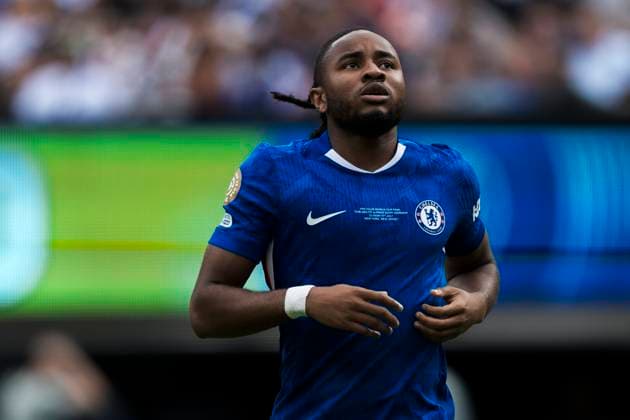 Chelsea FC v Paris Saint-Germain FC - FIFA Club World Cup Christopher Nkunku of Chelsea FC looks on during the FIFA Club World Cup final football match between Chelsea FC and Paris Saint-Germain FC. East Rutherford United States Copyright: xNicoloxCampox