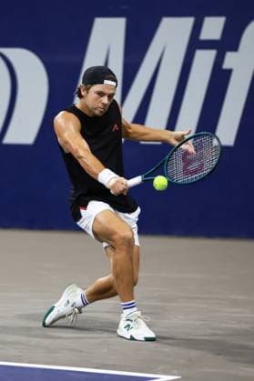 LOS CABOS TENNIS OPEN 2025 LOS CABOS TENNIS OPEN 2025 ALVAREZ VS KOVACEVIC 16072025 LOS CABOS, BAJA CALIFORNIA, MEXICO. Photo of Aleksandar Kovacevic of the USA during singles game of Los Cabos Tennis Open 2025 held at the Grand Stand of the Cabo Sports Complex of Los Cabos, Baja California, Mexico. Foto Aleksandar Kovacevic de Estados Unidos, durante juego de singles en Los Cabos Tennis Open 2025 celebrado en el Grand Stand 1 del Cabo Sports Complex de Los Cabos, Baja California, Mexico. PHOTO BY IMAGENSHOP AGENCIA FOTOGRAFICA LOS CABOS BAJA CALIFORNIA MEXICO Copyright: xIMAGENSHOPxAGENCIAxFOTOGRAFICAx