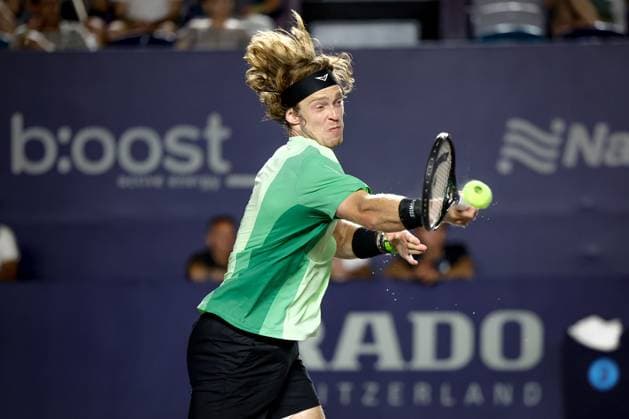 LOS CABOS TENNIS OPEN 2025 LOS CABOS TENNIS OPEN 2025 RUBLEV VS HERNANDEZ 16072025 LOS CABOS, BAJA CALIFORNIA, MEXICO. Photo of Andrey Rublev of Russia, during singles game of Los Cabos Tennis Open 2025 held at the Estadio Mextenis of the Cabo Sports Complex of Los Cabos, Baja California, Mexico. Foto Andrey Rublev de Rusia, durante juego de singles en Los Cabos Tennis Open 2025 celebrado en el Estadio Mextenis del Cabo Sports Complex de Los Cabos, Baja California, Mexico. PHOTO BY IMAGENSHOP AGENCIA FOTOGRAFICA LOS CABOS BAJA CALIFORNIA MEXICO Copyright: xIMAGENSHOPxAGENCIAxFOTOGRAFICAx