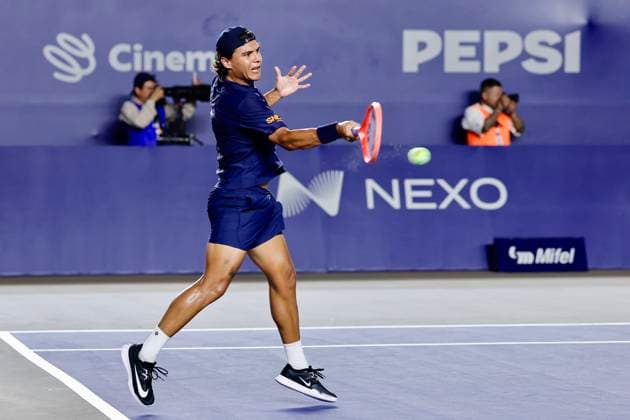 LOS CABOS TENNIS OPEN 2025 LOS CABOS TENNIS OPEN 2025 RUBLEV VS HERNANDEZ 16072025 LOS CABOS, BAJA CALIFORNIA, MEXICO. Photo of Alejandro Hernandez of Mexico, during singles game of Los Cabos Tennis Open 2025 held at the Estadio Mextenis of the Cabo Sports Complex of Los Cabos, Baja California, Mexico. Foto Alejandro Hernandez de Mexico, durante juego de singles en Los Cabos Tennis Open 2025 celebrado en el Estadio Mextenis del Cabo Sports Complex de Los Cabos, Baja California, Mexico. PHOTO BY IMAGENSHOP AGENCIA FOTOGRAFICA LOS CABOS BAJA CALIFORNIA MEXICO Copyright: xIMAGENSHOPxAGENCIAxFOTOGRAFICAx