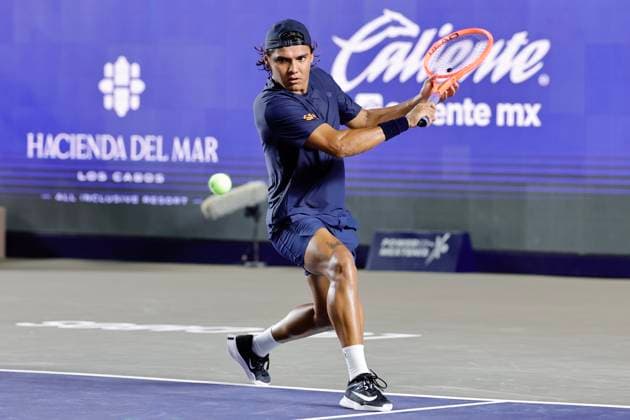 LOS CABOS TENNIS OPEN 2025 LOS CABOS TENNIS OPEN 2025 RUBLEV VS HERNANDEZ 16072025 LOS CABOS, BAJA CALIFORNIA, MEXICO. Photo of Alejandro Hernandez of Mexico, during singles game of Los Cabos Tennis Open 2025 held at the Estadio Mextenis of the Cabo Sports Complex of Los Cabos, Baja California, Mexico. Foto Alejandro Hernandez de Mexico, durante juego de singles en Los Cabos Tennis Open 2025 celebrado en el Estadio Mextenis del Cabo Sports Complex de Los Cabos, Baja California, Mexico. PHOTO BY IMAGENSHOP AGENCIA FOTOGRAFICA LOS CABOS BAJA CALIFORNIA MEXICO Copyright: xIMAGENSHOPxAGENCIAxFOTOGRAFICAx