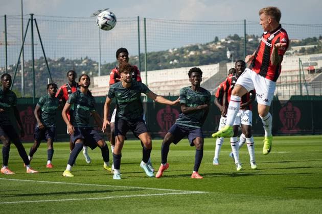 FOOTBALL : OGC Nice vs Aubagne - Match Amical - 16 07 2025 Jansson Isak during the French amical football match between OGC Nice and Aubagne FC at training Stadium of Nice, south France, on July 16, 2025. Alejandro Martinez Gonzalez psnewz NICE  Copyright: xAlejandroxMartinezxGonzalez psnewzx