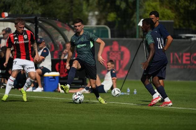 FOOTBALL : OGC Nice vs Aubagne - Match Amical - 16 07 2025 Balde Aliou during the French amical football match between OGC Nice and Aubagne FC at training Stadium of Nice, south France, on July 16, 2025. Alejandro Martinez Gonzalez psnewz NICE  Copyright: xAlejandroxMartinezxGonzalez psnewzx