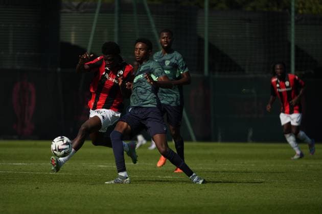 FOOTBALL : OGC Nice vs Aubagne - Match Amical - 16 07 2025 Coulibaly Djibril during the French amical football match between OGC Nice and Aubagne FC at training Stadium of Nice, south France, on July 16, 2025. Alejandro Martinez Gonzalez psnewz NICE  Copyright: xAlejandroxMartinezxGonzalez psnewzx