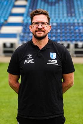 Physiotherapeut Matthias Meinel, 1. FC Magdeburg - 2. Fussball Bundesliga Porträttermin 2. BL 2025 2026 offizieller Fototermin 1. FC Magdeburg in der Avnet Arena in Magdeburg - Porträt, Portrait, Einzelbild, Deutschland, Fussball, Maenner, GER, 16.07.2025