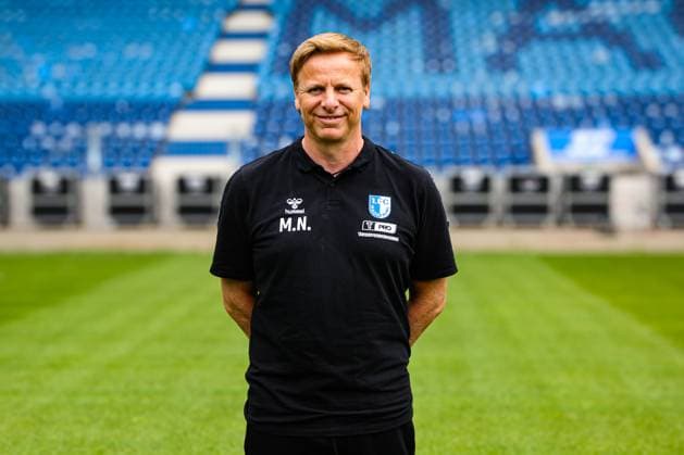 Dr. Mathias Neumann, 1. FC Magdeburg - 2. Fussball Bundesliga Porträttermin 2. BL 2025 2026 offizieller Fototermin 1. FC Magdeburg in der Avnet Arena in Magdeburg - Porträt, Portrait, Einzelbild, Deutschland, Fussball, Maenner, GER, 16.07.2025