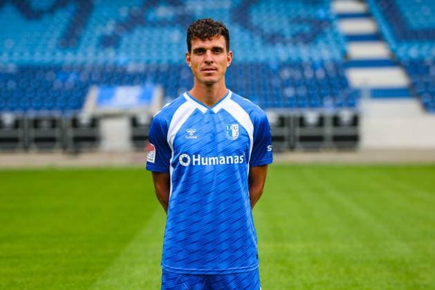 Tobias Müller, 1. FC Magdeburg - 2. Fussball Bundesliga Porträttermin 2. BL 2025 2026 offizieller Fototermin 1. FC Magdeburg in der Avnet Arena in Magdeburg - Porträt, Portrait, Einzelbild, Deutschland, Fussball, Maenner, GER, 16.07.2025