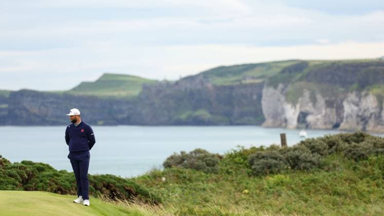 The 153rd Open Championship, Royal Portrush Golf Club, Co. Antrim 17 7 2025 Jon Rahm Jon Rahm 17 7 2025  Copyright: x INPHO BenxBradyx BB2_6487_1