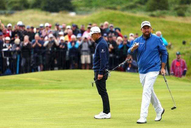The 153rd Open Championship, Royal Portrush Golf Club, Co. Antrim 17 7 2025 Shane Lowry after a birdie on the 6th Shane Lowry after a birdie on the 6th 17 7 2025  Copyright: x INPHO BenxBradyx BB2_6495