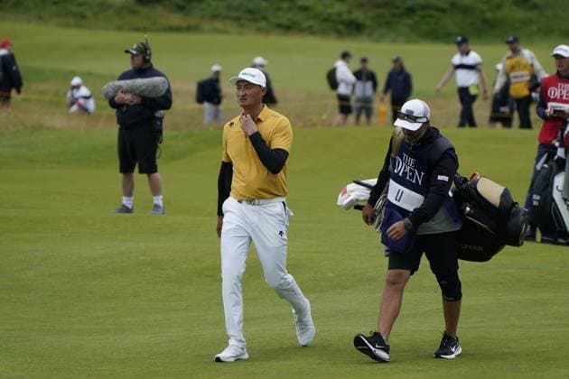 The 153rd Open Championship 2025 Haotong Li (Chn) In action on the 1st day TheÊ153rd Open Championship, Royal Portrush Golf Club (Dunluce Links) in Portrush, County Antrim, Northern Ireland, from Thursday, 17 July to Sunday, 20 July 2025. Copyright: xMarkxNewcombex