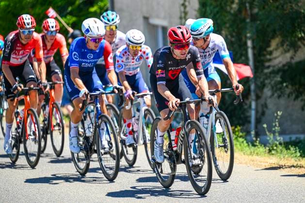 Tour de France 2025 Stage 12 HAUTACAM, FRANCE - JULY 17 : Hirschi Marc (SUI) of Tudor Pro Cycling Team in action during stage 12 of the 112th edition of Tour de France an UCI World Tour 2.UWT cycling road race stage for Men Elite of 181 km with start in Auch and finish in Hautacam on July 17, 2025 in Hautacam, France, 17 07 2025 ( Motordriver Kenny Verfaillie - Hautacam France  Copyright: xVincentxKalutx