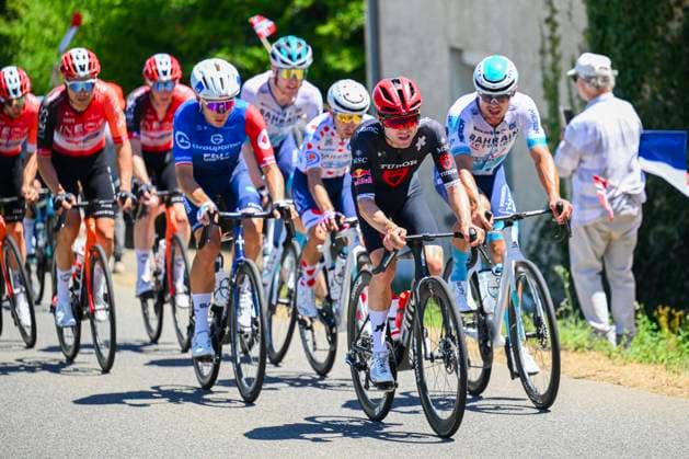 Tour de France 2025 Stage 12 HAUTACAM, FRANCE - JULY 17 : Hirschi Marc (SUI) of Tudor Pro Cycling Team in action during stage 12 of the 112th edition of Tour de France an UCI World Tour 2.UWT cycling road race stage for Men Elite of 181 km with start in Auch and finish in Hautacam on July 17, 2025 in Hautacam, France, 17 07 2025 ( Motordriver Kenny Verfaillie - Hautacam France  Copyright: xVincentxKalutx