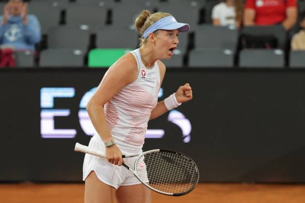 GER, Hamburg, xFSx, ATP250 Frauen-Tennistunier , MSC Hamburg Ladies Open 2025 , Achtelfinale ,17.07.2025 v.l. Sinja Kraus (AUT) Siegerfaust, jubel Copyright: HMBxMedia FernandoxSoares