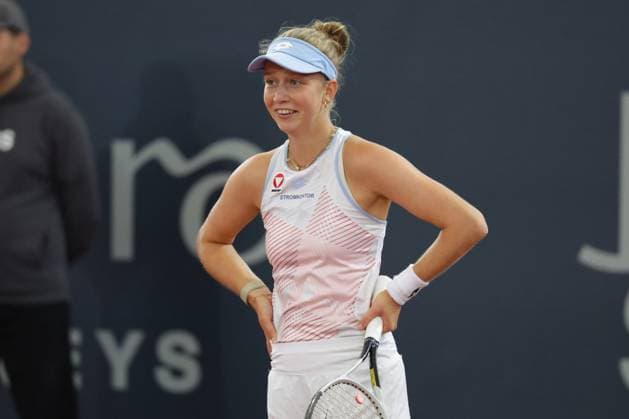 GER, Hamburg, xFSx, ATP250 Frauen-Tennistunier , MSC Hamburg Ladies Open 2025 , Achtelfinale ,17.07.2025 v.l. Sinja Kraus (AUT) freut sich , laechelt Copyright: HMBxMedia FernandoxSoares