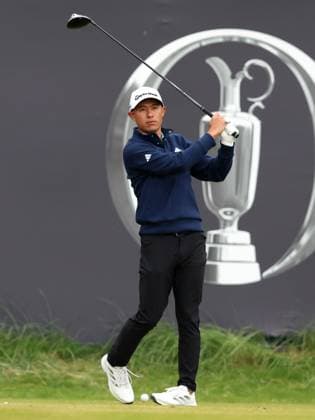 17th July 2025; Royal Portrush Golf Club, Portrush, County Antrim, Northern Ireland; The Open Golf Championship Round 1; Collin Morikawa (USA) plays from the tee at the first hole  ActionPlus12814440 DavidxBlunsden