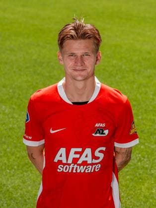 2025-07-15 AZ Alkmaar - Photocall ALKMAAR, NETHERLANDS - JULY 15: David Moller Wolfe during a Photocall of AZ Alkmaar at Afas Stadion on July 15, 2025 in Alkmaar, Netherlands. Alkmaar Afas Stadion Netherlands Content not available for redistribution in The Netherlands directly or indirectly through any third parties. Copyright: xEdxvanxdexPolx