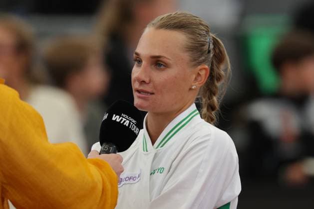 GER, Hamburg, xFSx, ATP250 Frauen-Tennistunier , MSC Hamburg Ladies Open 2025 , Achtelfinale ,17.07.2025 v.l. Dayana Yastremska (UKR) gibt ein interview Copyright: HMBxMedia FernandoxSoares