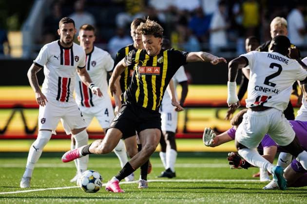 250717 Silas Andersen of Häcken during the UEFA Europa League qualifier football match between Häcken and Spartak Trnava on July 17, 2025 in Göteborg. Photo: Michael Erichsen BILDBYRAN COP 89 MI0850 fotboll football soccer fotball uefa europa league europa league häcken spartak trnava bbeng bbauto Copyright: MICHAELxERICHSEN BB250717MI014