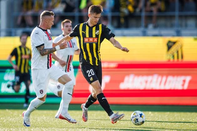250717 Adrian Svanbäck of Häcken during the UEFA Europa League qualifier football match between Häcken and Spartak Trnava on July 17, 2025 in Göteborg. Photo: Michael Erichsen BILDBYRAN COP 89 MI0850 fotboll football soccer fotball uefa europa league europa league häcken spartak trnava bbeng bbauto Copyright: MICHAELxERICHSEN BB250717MI018