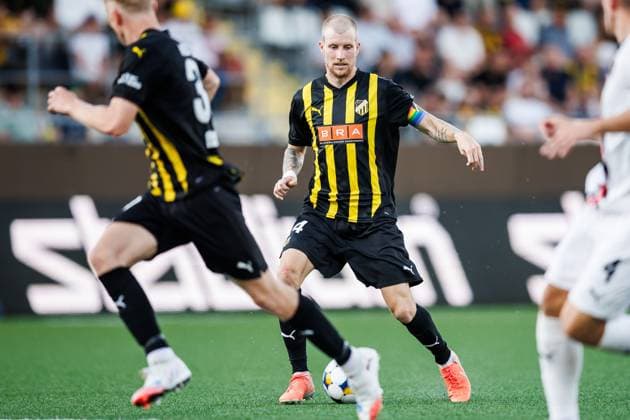 250717 Simon Gustafson of Häcken during the UEFA Europa League qualifier football match between Häcken and Spartak Trnava on July 17, 2025 in Göteborg. Photo: Michael Erichsen BILDBYRAN COP 89 MI0850 fotboll football soccer fotball uefa europa league europa league häcken spartak trnava bbeng bbauto Copyright: MICHAELxERICHSEN BB250717MI023