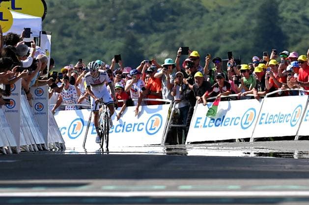 TDF 2025 BASTIEN ARBERET MAXPPP TADEJ POGACAR CYCLISME TOUR DE FRANCE 12E ETAPE ENTRE AUCH ET HAUTACAM, PHOTO DE L ARRIVEE LE JEUDI 17 JUILLET 2025 HAUTACAM HAUTES-PYRENEES FRANCE  Copyright: xMAXPPPxBASTIENxARBERETx ARB_0616 BAR2025071720