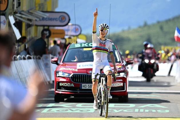 TDF 2025 BASTIEN ARBERET MAXPPP TADEJ POGACAR CYCLISME TOUR DE FRANCE 12E ETAPE ENTRE AUCH ET HAUTACAM, PHOTO DE L ARRIVEE LE JEUDI 17 JUILLET 2025 HAUTACAM HAUTES-PYRENEES FRANCE  Copyright: xMAXPPPxBASTIENxARBERETx ARB_0657 BAR2025071731