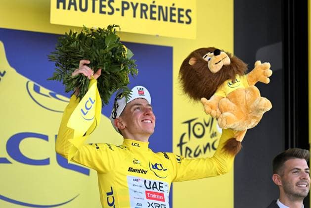 TDF 2025 BASTIEN ARBERET MAXPPP TADEJ POGACAR CYCLISME TOUR DE FRANCE 12E ETAPE ENTRE AUCH ET HAUTACAM, PHOTO DE L ARRIVEE LE JEUDI 17 JUILLET 2025 HAUTACAM HAUTES-PYRENEES FRANCE  Copyright: xMAXPPPxBASTIENxARBERETx ARB_0931 BAR2025071737