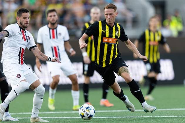 250717 Julius Lindberg of Häcken during the UEFA Europa League qualifier football match between Häcken and Spartak Trnava on July 17, 2025 in Göteborg. Photo: Michael Erichsen BILDBYRAN COP 89 MI0850 bbeng europa league football fotball fotboll häcken soccer spartak trnava uefa europa league Copyright: MICHAELxERICHSEN BB250717MI066