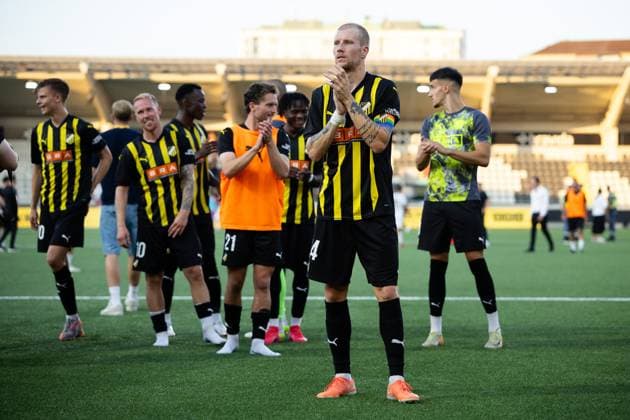 250717 Simon Gustafson of Häcken after the UEFA Europa League qualifier football match between Häcken and Spartak Trnava on July 17, 2025 in Göteborg. Photo: Michael Erichsen BILDBYRAN COP 89 MI0850 bbeng europa league football fotball fotboll häcken soccer spartak trnava uefa europa league Copyright: MICHAELxERICHSEN BB250717MI075