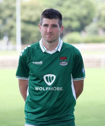 1. FC Schweinfurt 05, 3. Liga, Porträttermin 2025 2026 Kevin Fery (1.FC Schweinfurt 05), Einzelbild, Portrait, Hochformat Schweinfurt Sachs-Stadion Bayern Deutschland