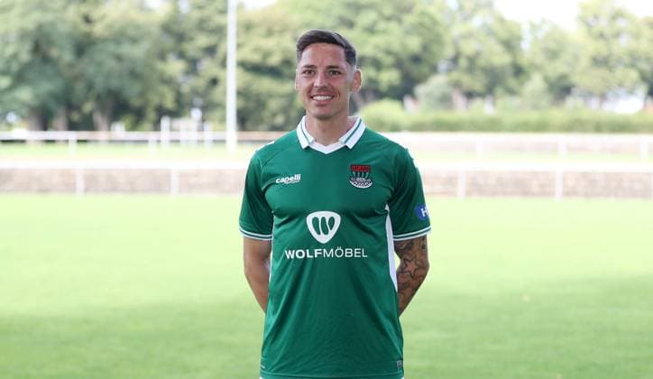 1. FC Schweinfurt 05, 3. Liga, Porträttermin 2025 2026 Martin Thomann (1.FC Schweinfurt 05), Einzelbild, Portrait, Querformat Schweinfurt Sachs-Stadion Bayern Deutschland