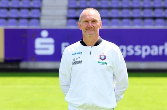 Teampraesentation Erz.Aue 3.Liga Mannschaftsverantwortlicher Thomas Romeyke, FC Erzgebirge Aue; 3.Liga, Porträttermin 2025 2026 , Aue, 17.07.2025, Erzgebirgsstadion, Fußball , Nur zur redaktionellen Nutzung. Only editorial use.
