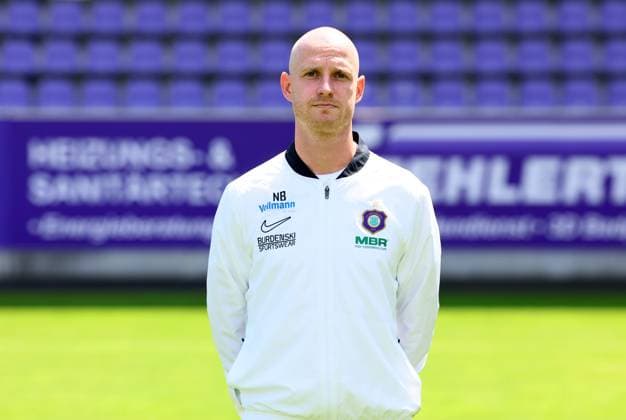 Teampraesentation Erz.Aue 3.Liga Athletiktrainer Nils Brendel, FC Erzgebirge Aue; 3.Liga, Porträttermin 2025 2026 , Aue, 17.07.2025, Erzgebirgsstadion, Fußball , Nur zur redaktionellen Nutzung. Only editorial use.