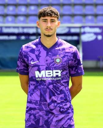 Teampraesentation Erz.Aue 3.Liga Luan Simnica, FC Erzgebirge Aue; 3.Liga, Porträttermin 2025 2026 , Aue, 17.07.2025, Erzgebirgsstadion, Fußball , Nur zur redaktionellen Nutzung. Only editorial use.