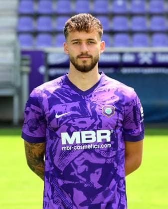 Teampraesentation Erz.Aue 3.Liga Eric Uhlmann, FC Erzgebirge Aue; 3.Liga, Porträttermin 2025 2026 , Aue, 17.07.2025, Erzgebirgsstadion, Fußball , Nur zur redaktionellen Nutzung. Only editorial use.