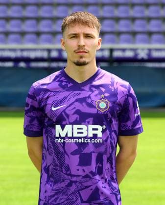 Teampraesentation Erz.Aue 3.Liga Maximilian Schmid, FC Erzgebirge Aue; 3.Liga, Porträttermin 2025 2026 , Aue, 17.07.2025, Erzgebirgsstadion, Fußball , Nur zur redaktionellen Nutzung. Only editorial use.