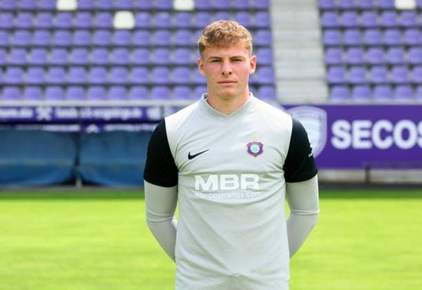 Teampraesentation Erz.Aue 3.Liga Torhüter Max Uhlig, FC Erzgebirge Aue; 3.Liga, Porträttermin 2025 2026 , Aue, 17.07.2025, Erzgebirgsstadion, Fußball , Nur zur redaktionellen Nutzung. Only editorial use.