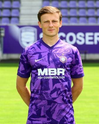 Teampraesentation Erz.Aue 3.Liga Moritz Seiffert, FC Erzgebirge Aue; 3.Liga, Porträttermin 2025 2026 , Aue, 17.07.2025, Erzgebirgsstadion, Fußball , Nur zur redaktionellen Nutzung. Only editorial use.