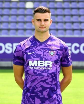 Teampraesentation Erz.Aue 3.Liga Tristan Zobel, FC Erzgebirge Aue; 3.Liga, Porträttermin 2025 2026 , Aue, 17.07.2025, Erzgebirgsstadion, Fußball , Nur zur redaktionellen Nutzung. Only editorial use.