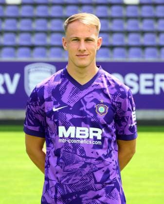 Teampraesentation Erz.Aue 3.Liga Jannic Ehlers, FC Erzgebirge Aue; 3.Liga, Porträttermin 2025 2026 , Aue, 17.07.2025, Erzgebirgsstadion, Fußball , Nur zur redaktionellen Nutzung. Only editorial use.