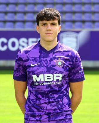 Teampraesentation Erz.Aue 3.Liga Maxim Burghardt, FC Erzgebirge Aue; 3.Liga, Porträttermin 2025 2026 , Aue, 17.07.2025, Erzgebirgsstadion, Fußball , Nur zur redaktionellen Nutzung. Only editorial use.
