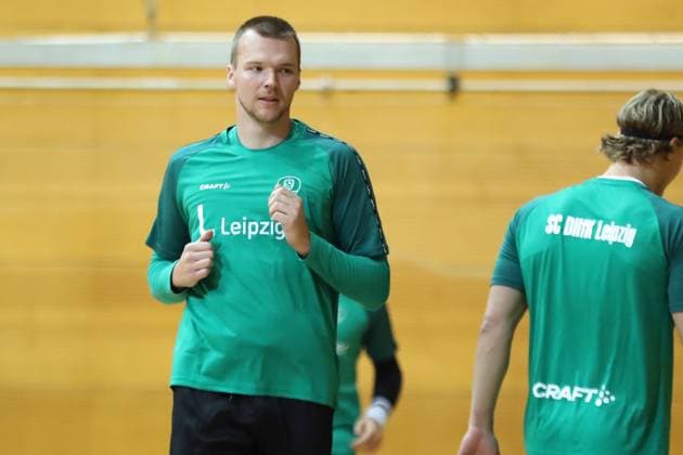 HBL1: Trainingsauftakt des SC DHfK Leipzig, 17.07.25 Torwart Tomas Mrkva (16, SC DHfK Leipzig). Handball, DAIKIN HBL, Saison 2025 2026, Trainingsauftakt des SC DHfK Leipzig am 17.07.25 in der Quarterback Immobilien Arena Leipzig Kleine Arena. Copyright: xBEAUTIFULxSPORTS JanxKaeferx