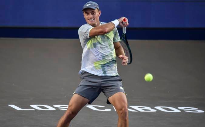 LOS CABOS TENNIS OPEN 2025 LOS CABOS TENNIS OPEN 2025 SCHOOLKATE VS SHAPOVALOV 17072025 LOS CABOS, BAJA CALIFORNIA, MEXICO. Photo of Tristan Schoolkate of Australia, during quarter final singles game of Los Cabos Tennis Open 2025 held at the Mextenois Stadium of the Cabo Sports Complex of Los Cabos, Baja California, Mexico. Foto Tristan Schoolkate de Australia, durante juego de cuartos de final de singles en Los Cabos Tennis Open 2025 celebrado en el Estadio Mextenis del Cabo Sports Complex de Los Cabos, Baja California, Mexico. PHOTO BY IMAGENSHOP AGENCIA FOTOGRAFICA LOS CABOS BAJA CALIFORNIA MEXICO Copyright: xIMAGENSHOPxAGENCIAxFOTOGRAFICAx