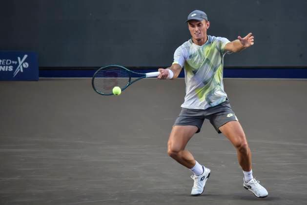 LOS CABOS TENNIS OPEN 2025 LOS CABOS TENNIS OPEN 2025 SCHOOLKATE VS SHAPOVALOV 17072025 LOS CABOS, BAJA CALIFORNIA, MEXICO. Photo of Tristan Schoolkate of Australia, during quarter final singles game of Los Cabos Tennis Open 2025 held at the Mextenois Stadium of the Cabo Sports Complex of Los Cabos, Baja California, Mexico. Foto Tristan Schoolkate de Australia, durante juego de cuartos de final de singles en Los Cabos Tennis Open 2025 celebrado en el Estadio Mextenis del Cabo Sports Complex de Los Cabos, Baja California, Mexico. PHOTO BY IMAGENSHOP AGENCIA FOTOGRAFICA LOS CABOS BAJA CALIFORNIA MEXICO Copyright: xIMAGENSHOPxAGENCIAxFOTOGRAFICAx