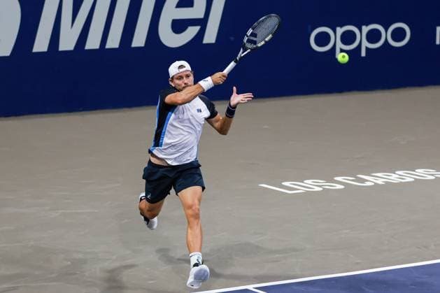 LOS CABOS TENNIS OPEN 2025 WALTON VS DUCKWORTH 17072025 LOS CABOS, BAJA CALIFORNIA, MEXICO. Photo of James Duckworth of Australia, during quarter final singles game of Los Cabos Tennis Open 2025 held at the Grand Stand of the Cabo Sports Complex of Los Cabos, Baja California, Mexico. Foto James Duckworth de Australia, durante juego de cuartos de final de singles en Los Cabos Tennis Open 2025 celebrado en el Grand Stand del Cabo Sports Complex de Los Cabos, Baja California, Mexico. PHOTO BY IMAGENSHOP AGENCIA FOTOGRAFICA LOS CABOS BAJA CALIFORNIA MEXICO Copyright: xIMAGENSHOPxAGENCIAxFOTOGRAFICAx