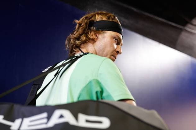 LOS CABOS TENNIS OPEN 2025 LOS CABOS TENNIS OPEN 2025 RUBLEV VS NAVA 17072025 LOS CABOS, BAJA CALIFORNIA, MEXICO. Photo of Andrey Rublev of Russia, during quarter final singles game of Los Cabos Tennis Open 2025 held at the Estadio Mextenis of the Cabo Sports Complex of Los Cabos, Baja California, Mexico. Foto Andrey Rublev de Rusia, durante juego de cuartos de final de singles en Los Cabos Tennis Open 2025 celebrado en el Estadio Mextenis del Cabo Sports Complex de Los Cabos, Baja California, Mexico. PHOTO BY IMAGENSHOP AGENCIA FOTOGRAFICA LOS CABOS BAJA CALIFORNIA MEXICO Copyright: xIMAGENSHOPxAGENCIAxFOTOGRAFICAx